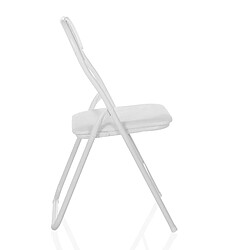 Chaise de conférence / chaise visiteur / chaise pliante TUDELA BASIC PVC blanc hjh OFFICE pas cher