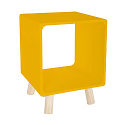 Atmosphera, Createur D'Interieur 2 Tables de chevet Moderne - L. 35 x l. 35 cm - Jaune moutarde