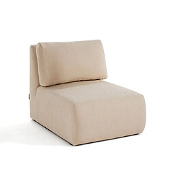 Lisa Design Santorini - module d'assise sans accoudoirs - en tissu texturé Santorini - module d'assise sans accoudoirs - en tissu texturé - Beige