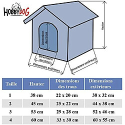 Hobbydog R2 BUDCWP14 R2, 44 x 38 cm, Tissu de codura Durable, résistant aux Rayures, EU-Produit, S, Noir, 700 g