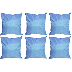 Jardindeco Coussin extérieur carré 45 cm Sun (Lot de 6) Turquoise.