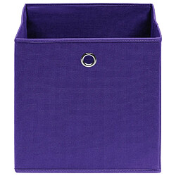 Avis Maison Chic Lot de 10 Boîtes de rangement,Boîtes de stockage Violet 32x32x32 cm Tissu -MN768706