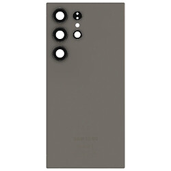 Samsung Vitre arrière Original pour Samsung Galaxy S24 Ultra Gris Foncé 