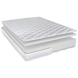 Ebac Matelas et sommier 140x190 Mousse - Marly - Soutien ferme - Sommier en kit - Chêne pas cher