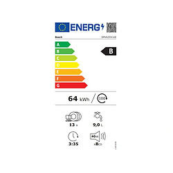 Lave-vaisselle 60cm 13 couverts 40db tout intégrable - SMV6ZDX16E - BOSCH