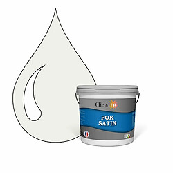 POK SATIN : Peinture Satin Lessivable Lune blanche 25m² - 2,5L 