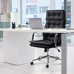 Avis Non Chaise de bureau Sotira cuir véritable