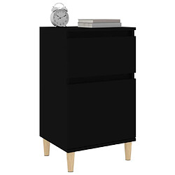 Avis vidaXL Tables de chevet 2 pcs noir 40x35x70 cm