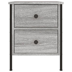 Maison Chic Table de chevet, Table de Nuit pour chambre salon sonoma gris 40x42x50 cm bois d'ingénierie pas cher