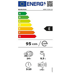 Lave-vaisselle 60cm 14 couverts 46db - wrfc 3c26 - WHIRLPOOL