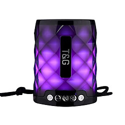 Yonis Enceinte Bluetooth Portable Lumineuse 5W Autonomie 2H Mini Enceinte Bluetooth Portable Lumineuse 5W Autonomie 2H Radio FM USB SD Magenta YONIS