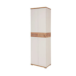 Mes Armoire 2 portes 59x40x199 cm blanc et chêne - TEDDY