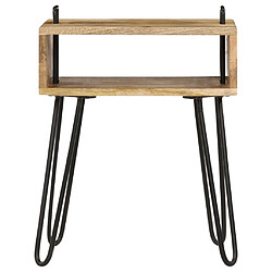 vidaXL Table de chevet Bois de manguier massif 40x34x47 cm