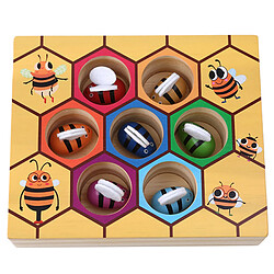 Universal Clip pour enfant Ruche intelligente Couleur Jouet cognitif Bois Précoce Montessori Enfance Jouet éducatif Petite abeille | Puzzle (jaune) pas cher