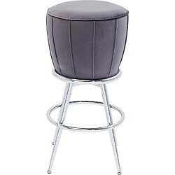 Karedesign Tabouret de bar After Work velours gris Kare Design