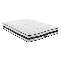 Vente-Unique Matelas 180 x 200 cm ressorts ensachés 7 zones et mémoire de forme ép.25cm - AMARANTE de NATUREA 