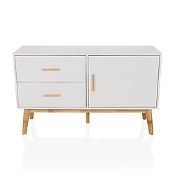 Buffet / commode TAROLO I 97x34x80 cm 3 tiroirs 2 portes blanc hjh LIVING