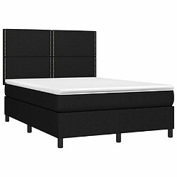 Avis Sommier à lattes,Cadre à lattes de lit et matelas et LED pour Adulte Noir 140x200 cm Tissu -MN95855