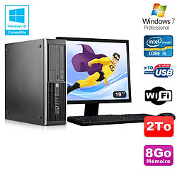 Lot PC HP Elite 8300 SFF I5-3470 3.2GHz 8Go 2To Graveur Wifi W7 + Ecran 19" · Occasion 