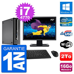 PC HP ProDesk 400 G1 SFF Ecran 19" i7-4770 RAM 16Go Disque 2To Windows 10 Wifi · Occasion 