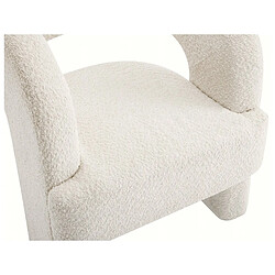 Habitat Et Jardin Fauteuil 3 pieds design bouclette Madison - Blanc pas cher