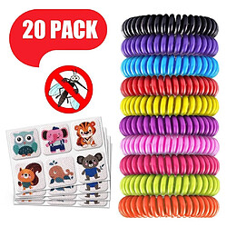 Paquet de 20 bracelets réutilisables, bandes Wris étanches pour enfants et adultes - Multicolore