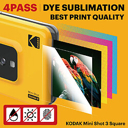 Acheter KODAK Mini Shot Combo 2 C300 - Appareil Photo Instantané (Photo Carré 7,6 x 7,6 cm - 3 x 3'', Écran LCD 1,7'', Bluetooth, Batterie Lithium, Sublimation Thermique 4Pass, 8 photos incluses) Jaune- RECONDITIONNE - Jaune