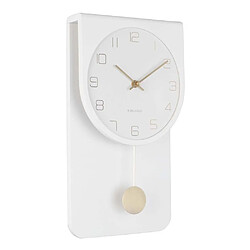 Karlsson Pendule en bois Casa 22 x 39 cm Blanc.