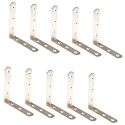 10pcs cornières en acier épaissies support angle droit ensemble 100x100x20mm