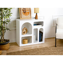 Vente-Unique Console avec 5 niches - Blanc - LUELA