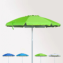 Beachline Parasol de plage 240 cm aluminium anti-vent protection uv Roma, Couleur: Vert