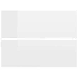 Acheter vidaXL Tables de chevet 2pcs Blanc brillant 40x30x30cm Bois ingénierie