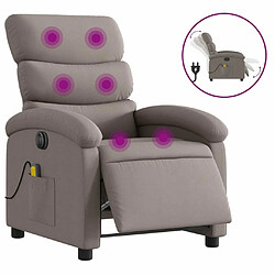 Maison Chic Fauteuil Relax pour salon, Fauteuil de massage inclinable électrique Taupe Tissu -GKD22598