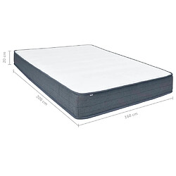 vidaXL Matelas de sommier tapissier 200x160x20 cm pas cher