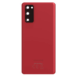 Samsung Vitre arrière pour Samsung Galaxy S20 FE Original Service Pack Rouge