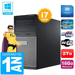 PC Tour Dell Optiplex 9010 Core I7-2600 RAM 16Go Disque 2To Graveur DVD Wifi W7 · Occasion 