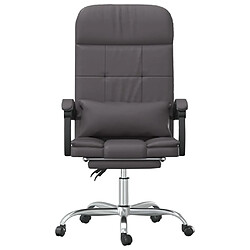 Avis Maison Chic Fauteuil de massage inclinable de bureau,Fauteuil luxe de relaxation Gris Similicuir -MN45404