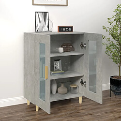 Avis Maison Chic Buffet,Meuble de Rangement,commode pour salon,Cuisine gris béton 69,5x34x90 cm bois d'ingénierie -MN50388