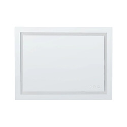 Beliani Miroir mural LED Bluetooth 80 x 60 cm argenté PRENOIS