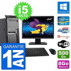 PC Tour Lenovo M83 Ecran 22" Intel i5-4570 RAM 8Go Disque 500Go Windows 10 Wifi · Occasion 