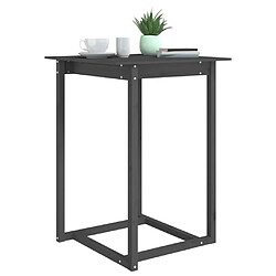 Acheter vidaXL Table de bar Gris 80x80x110 cm Bois massif de pin