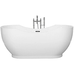 Beliani Baignoire îlot blanche 170 x 77 cm BAYLEY 