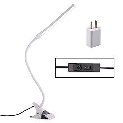 Wewoo Lampe de table à LED 8W de réglable avec protection des yeuxversion enfichable USB + Prise d'alimentation blanc