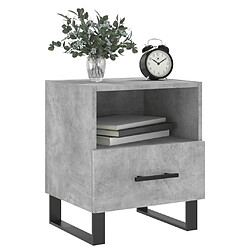 Avis vidaXL Tables de chevet 2pcs gris béton 40x35x47,5cm bois d’ingénierie