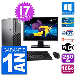 PC Lenovo M93p SFF Ecran 27" Intel i7-4790 RAM 16Go Disque 250Go Windows 10 Wifi · Occasion 