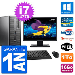 PC Tour HP ProDesk 600 G1 Ecran 27" i7-4770 RAM 16Go Disque 1To Windows 10 Wifi · Occasion 