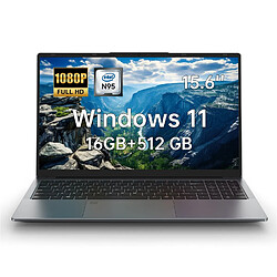 Ordinateur Portable Alldocube GTbook 15 2Gen - Processeur Intel N95 Écran 15.6" 16GB +512GB Windows 11 Livré Avec une Membrane de Clavier Française Espagnole Italienne et Allemande - Gris