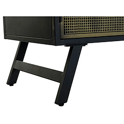 Pegane Buffet meuble de rangement en métal coloris noir/doré - Longueur 144.5 x Hauteur 91.5 x Profondeur 42 cm pas cher