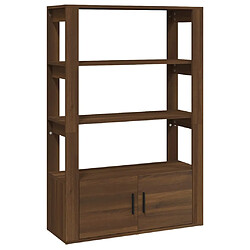 vidaXL Buffet Chêne marron 80x30x119,5 cm Bois d'ingénierie