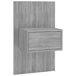 vidaXL Table de chevet murale Sonoma gris